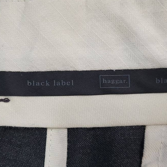 BOGO HAGGAR Mens High Rise Straight Pants Black 34 X 32 - Picture 3 of 4